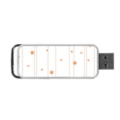 Background Salmon Pink White Motive Portable Usb Flash (one Side) by Sapixe