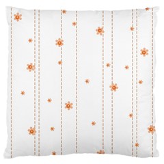 Background Salmon Pink White Motive Large Flano Cushion Case (one Side)