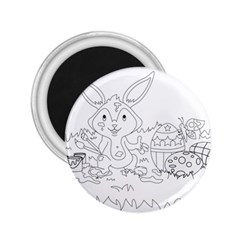 Coloring Picture Easter Easter Bunny 2 25  Magnets by Sapixe