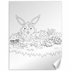 Coloring Picture Easter Easter Bunny Canvas 12  X 16  