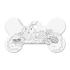 Coloring Picture Easter Easter Bunny Dog Tag Bone (one Side) by Sapixe