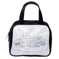 Coloring Picture Easter Easter Bunny Classic Handbags (one Side) by Sapixe