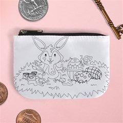 Coloring Picture Easter Easter Bunny Mini Coin Purses by Sapixe