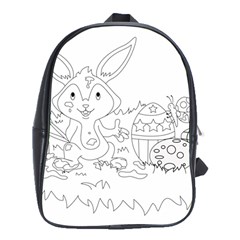 Coloring Picture Easter Easter Bunny School Bag (xl) by Sapixe