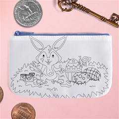 Coloring Picture Easter Easter Bunny Large Coin Purse by Sapixe