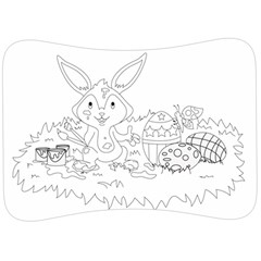 Coloring Picture Easter Easter Bunny Velour Seat Head Rest Cushion