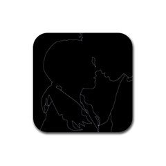 Boyfriends In Love Motivation Rubber Square Coaster (4 Pack)  by Sapixe