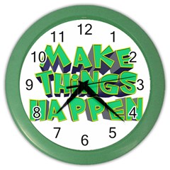 Act Do Text Make Tackle Implement Color Wall Clocks by Sapixe