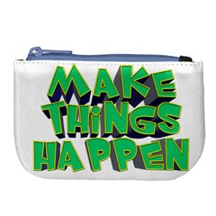 Act Do Text Make Tackle Implement Large Coin Purse by Sapixe