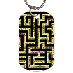 Mindset Stimulus Response Emotion Dog Tag (two Sides) by Sapixe