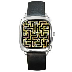 Mindset Stimulus Response Emotion Square Metal Watch by Sapixe