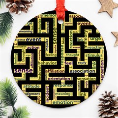 Mindset Stimulus Response Emotion Round Ornament (two Sides) by Sapixe