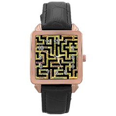 Mindset Stimulus Response Emotion Rose Gold Leather Watch  by Sapixe