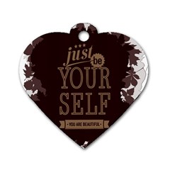 Encourage Motivation Tackle Things Dog Tag Heart (two Sides) by Sapixe