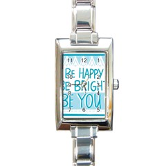 Motivation Positive Inspirational Rectangle Italian Charm Watch