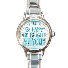 Motivation Positive Inspirational Round Italian Charm Watch