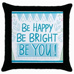 Motivation Positive Inspirational Throw Pillow Case (Black)