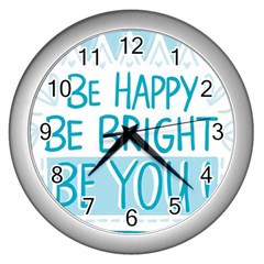 Motivation Positive Inspirational Wall Clocks (Silver) 