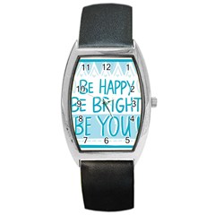 Motivation Positive Inspirational Barrel Style Metal Watch