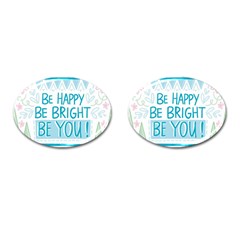 Motivation Positive Inspirational Cufflinks (Oval)