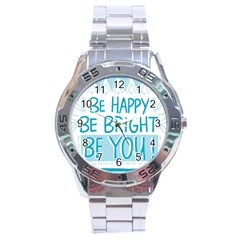 Motivation Positive Inspirational Stainless Steel Analogue Watch