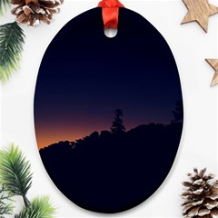 Nature Night Colorful Landscape Oval Ornament (two Sides) by Sapixe