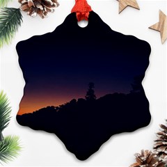 Nature Night Colorful Landscape Snowflake Ornament (two Sides) by Sapixe