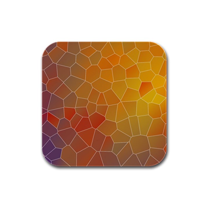 Colors Modern Contemporary Graphic Rubber Square Coaster (4 pack) 