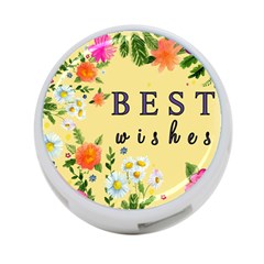 Best Wishes Yellow Flower Greeting 4-port Usb Hub (one Side) by Sapixe