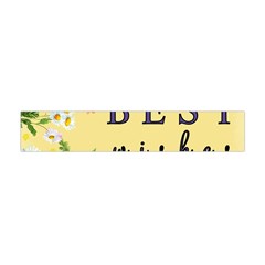 Best Wishes Yellow Flower Greeting Flano Scarf (mini) by Sapixe