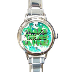 Gears Gear Interaction Act Do Round Italian Charm Watch by Sapixe