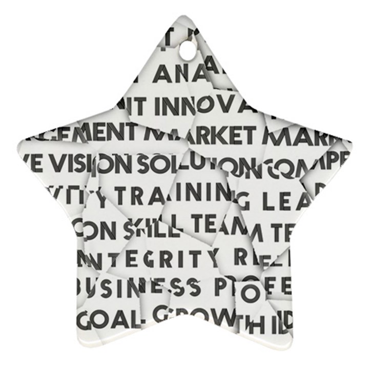 Success Business Professional Star Ornament (Two Sides)