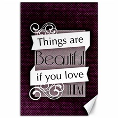 Beautiful Things Encourage Canvas 12  X 18   by Sapixe