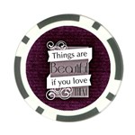 Beautiful Things Encourage Poker Chip Card Guard Front