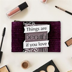 Beautiful Things Encourage Cosmetic Bag (medium)  by Sapixe