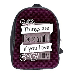 Beautiful Things Encourage School Bag (large) by Sapixe