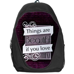 Beautiful Things Encourage Backpack Bag by Sapixe