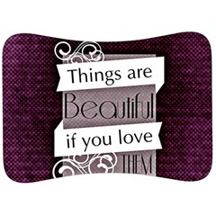 Beautiful Things Encourage Velour Seat Head Rest Cushion