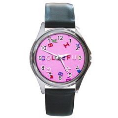 Pattern Desktop Sign Aerial Round Metal Watch