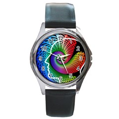 Head Spiral Self Confidence Round Metal Watch