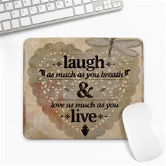 Motivational Calligraphy Grunge Large Mousepads by Sapixe