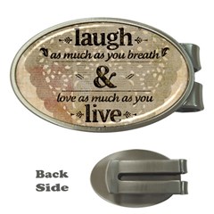 Motivational Calligraphy Grunge Money Clips (oval)  by Sapixe