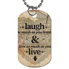 Motivational Calligraphy Grunge Dog Tag (one Side)