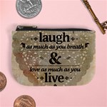 Motivational Calligraphy Grunge Mini Coin Purses Front