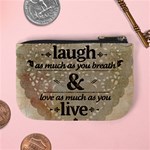 Motivational Calligraphy Grunge Mini Coin Purses Back