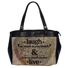 Motivational Calligraphy Grunge Office Handbags by Sapixe