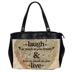 Motivational Calligraphy Grunge Office Handbags (2 Sides)  by Sapixe