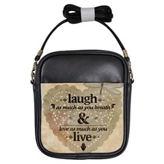 Motivational Calligraphy Grunge Girls Sling Bags by Sapixe