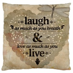 Motivational Calligraphy Grunge Large Cushion Case (one Side) by Sapixe