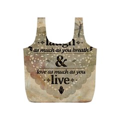 Motivational Calligraphy Grunge Full Print Recycle Bags (s)  by Sapixe